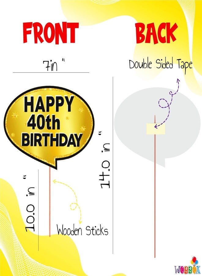 ووبوكس دعائم كشك التصوير لعيد الميلاد الأربعين من WOBBOX باللونين الأسود والذهبي، زينة حفلات أعياد الميلاد، دعائم الحفلات (WOBOX1829) - Image 3